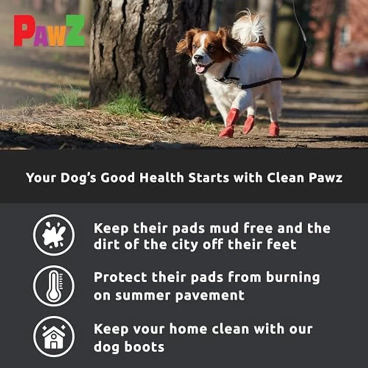 Pawz Hundeschuhe S, 6.4 cm, schwarz, 12 Stück, wasserdicht und wiederverwendbar, 100% Naturkautschuk, Pfotenschutz bei Schnee und Frost – Bild 5