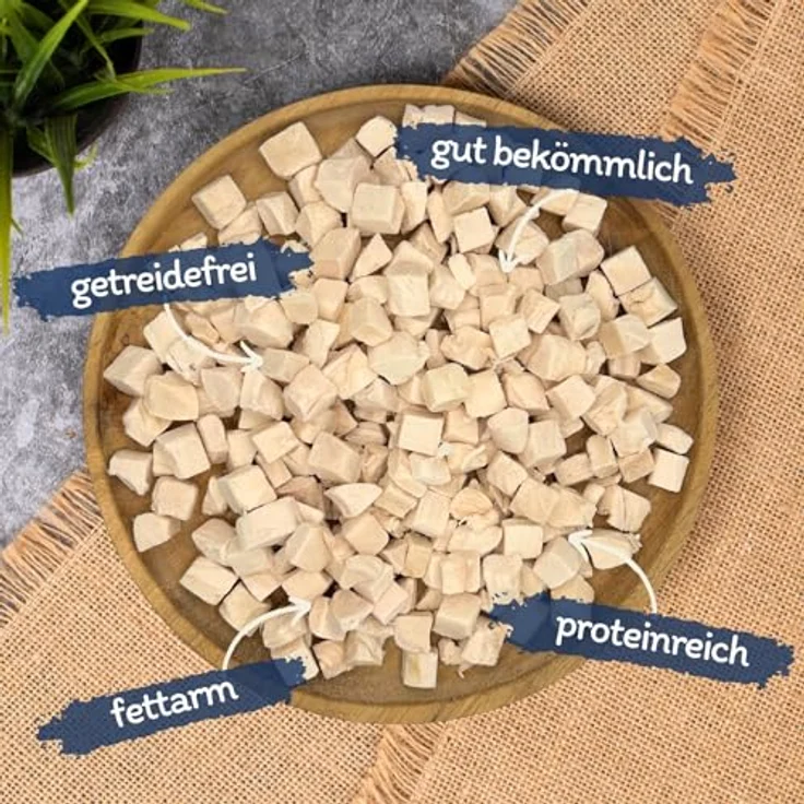Lyra Pet® Hühnerbrustwürfel gefriergetrocknet, 5 kg (25x 200 g), fettarmer Snack für Hunde & Katzen – Bild 2