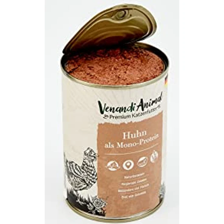 Venandi Animal Premium Nassfutter für Katzen - Huhn Monoprotein, getreidefrei, 6er Pack (6 x 400 g) – Bild 4
