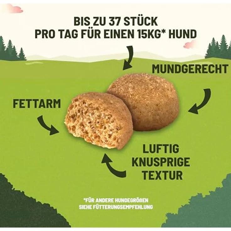 Adventuros Training Hundeleckerlis, reich an Hirsch, fettarm, 6er Pack (6 x 115g) – Bild 4