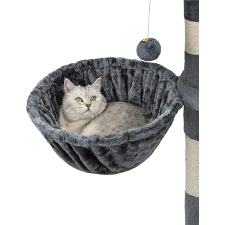 lionto Liegemulde für Kratzbäume 40 cm Durchmesser, 25 cm Tiefe dunkelgrau – Bild 2