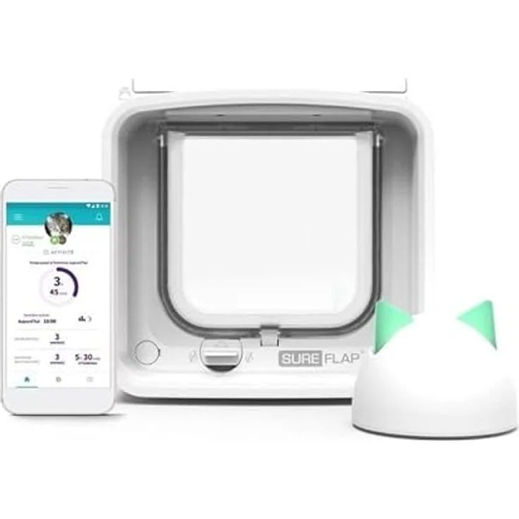 SureFlap Sure Petcare Mikrochip-Katzenklappe Connect, DualScan-Technologie, App-Steuerung, batteriebetrieben, kompatibel mit RFID-Halsband und Mikrochip – Bild 4