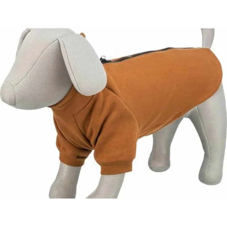 Trixie Citystyle Hundepullover Sweatshirt Amsterdam Roest, warme Baumwollbekleidung mit 2-Wege-Reißverschluss für Leinenanbindung, Größe L (55 cm) – Bild 3