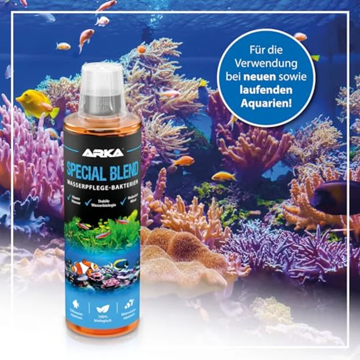 ARKA Aquarienbakterien 3785 ml – Hochleistungs-Bakterienmischung für klares Wasser, Nitratkontrolle & Geruchsstopp für Süß- & Meerwasser, große Becken – Bild 4