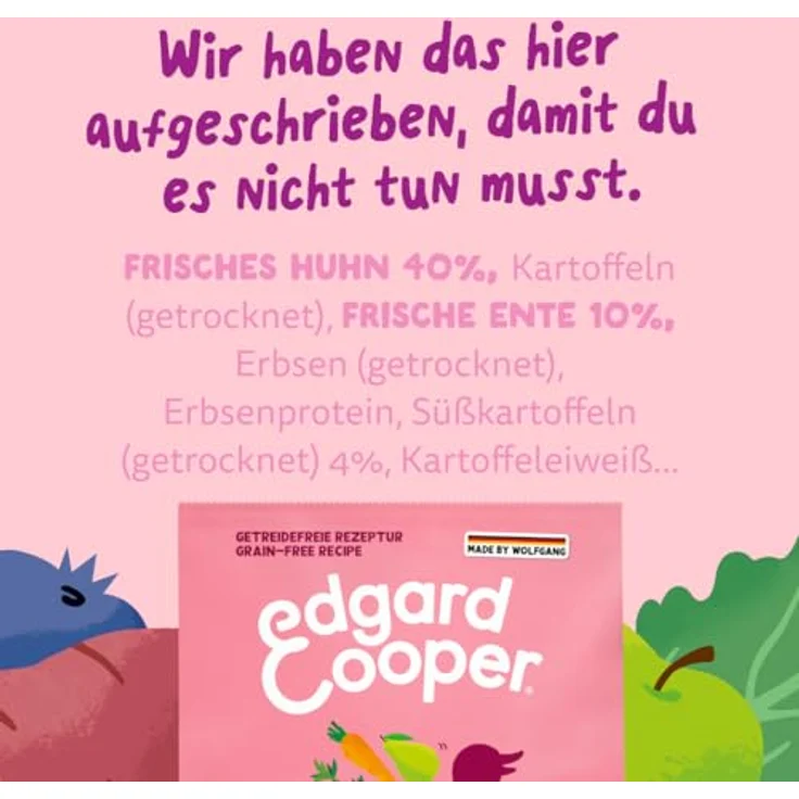 Edgard & Cooper Junior Freilaufente und Huhn, getreidefreies Hunde-Trockenfutter für Welpen, 2,5kg – Bild 7