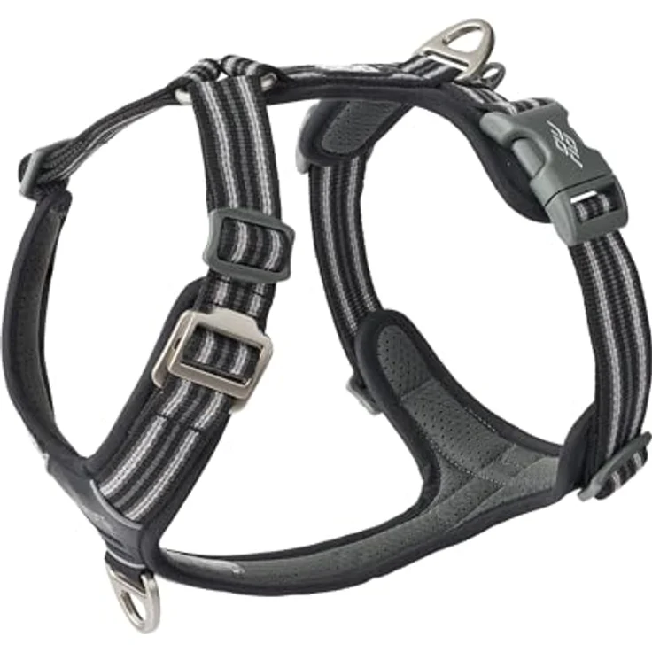 DOG Copenhagen Comfort Walk Air 3.0 Hundegeschirr, Ergonomisches Design mit reflektierendem Besatz, Schwarz, XS – Bild 1