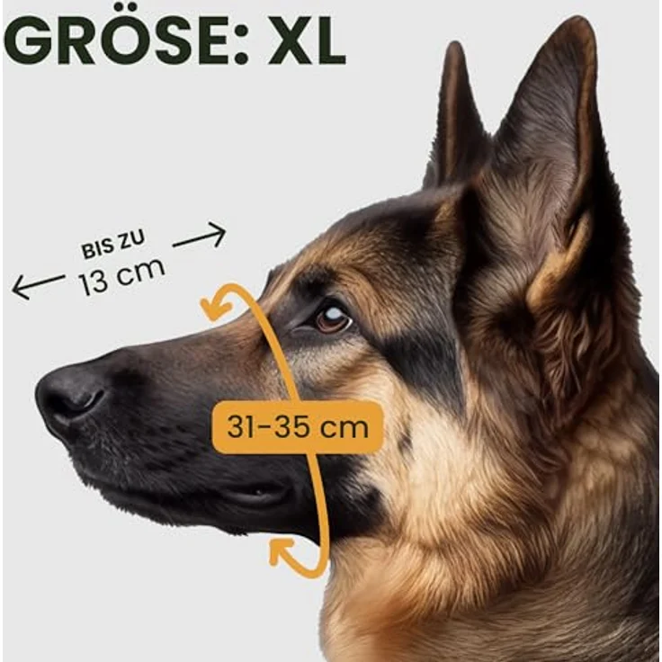 BRONZEDOG Draht-Hundemaulkorb für Deutschen Schäferhund, verstellbar, langlebiger Metallkorb mit Neoprenpolsterung, geeignet für mittelgroße bis große Hunde (XL) – Bild 2