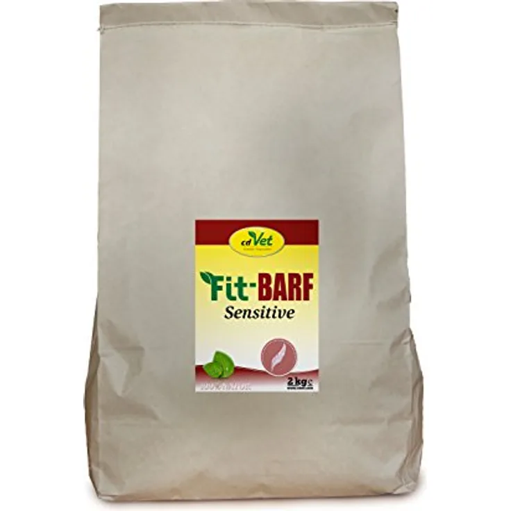 cdVet Fit-BARF Sensitive, getreidefreies Ergänzungsfuttermittel für Hunde und Katzen, 2 kg, Gemüse- und Kräuterpulver für Allergiker und Diätpläne