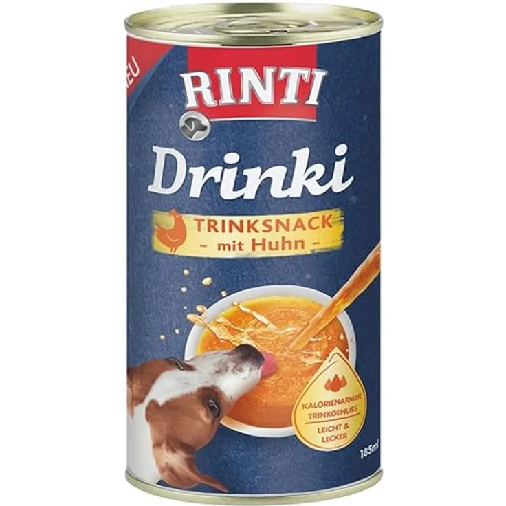 Rinti RINTI Drinki Trinksnack mit Huhn, kalorienarmer Hundesnack mit Fleischstückchen, 6x185ml – Bild 2