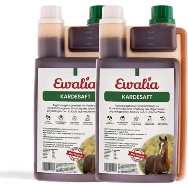 Ewalia Kardesaft, harmonisierendes Ergänzungsfuttermittel für Pferde, 100% natürliche Inhaltsstoffe, 2x1 Liter