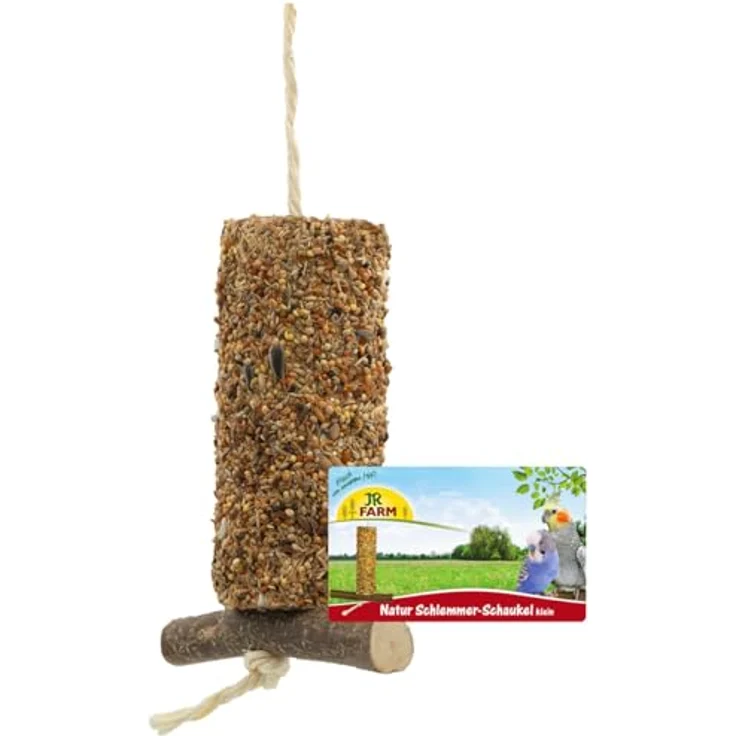 JR FARM Birds Natur Schlemmer-Schaukel klein 100 g, 100% Naturmaterialien, geeignet zum Schnabelabwetzen, gentechnikfrei – Bild 2