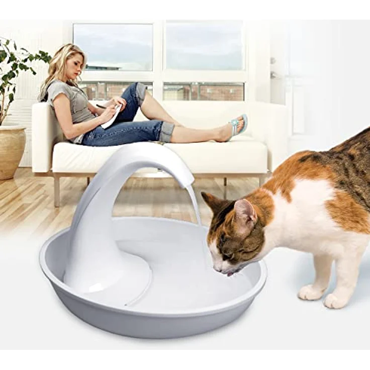 Pioneer Pet Swan Fountain, Katzentrinkbrunnen 2,36 l mit leisem Betrieb und BPA-freiem Kunststoff, weiß – Bild 13