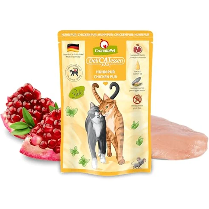 GranataPet Delicatessen Multipack 2 PUR, Nassfutter für Katzen, 6 x 85 g, getreidefrei, hoher Fleischanteil, mit hochwertigen Ölen und Antioxidantien – Bild 3