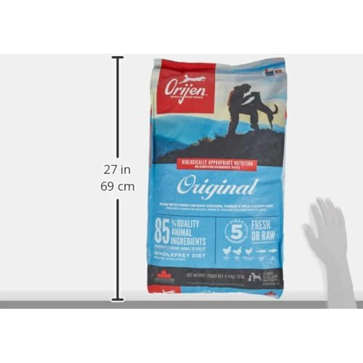 Orijen Original Adult, Hundefutter mit freiland-Geflügel und wildgefangenem Fisch, 11,4 kg – Bild 2