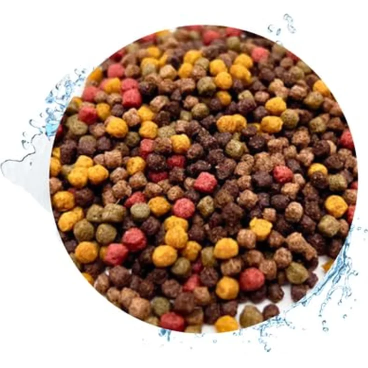 Warnick's Koifutter 8-Sorten-Mix mit Spirulina, 15 L - Fischfutter für Koi & Zierfische, schwimmfähige 3 mm Pellets, hohe Verdaulichkeit & intensive Farben