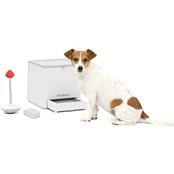 PetSafe Teach und Treat, Ferngesteuerter Belohnungstrainer für Hunde mit positiver Verstärkung, Reichweite bis 27,5 m, Grau