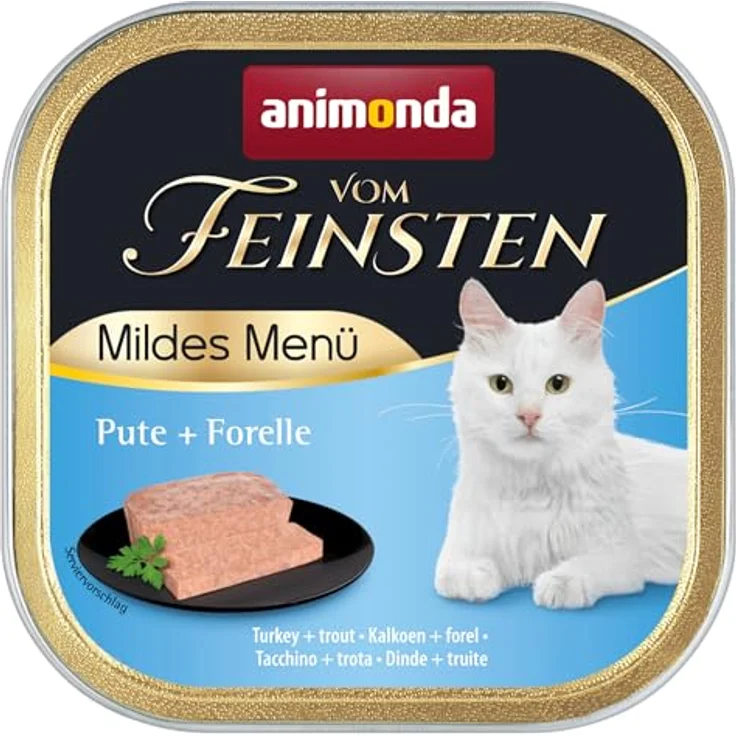 Animonda Vom Feinsten Adult Mildes Menü, 6x100g Katzenfutter mit Pute und Forelle, hoch verdaulich, ohne Innereien – Bild 3