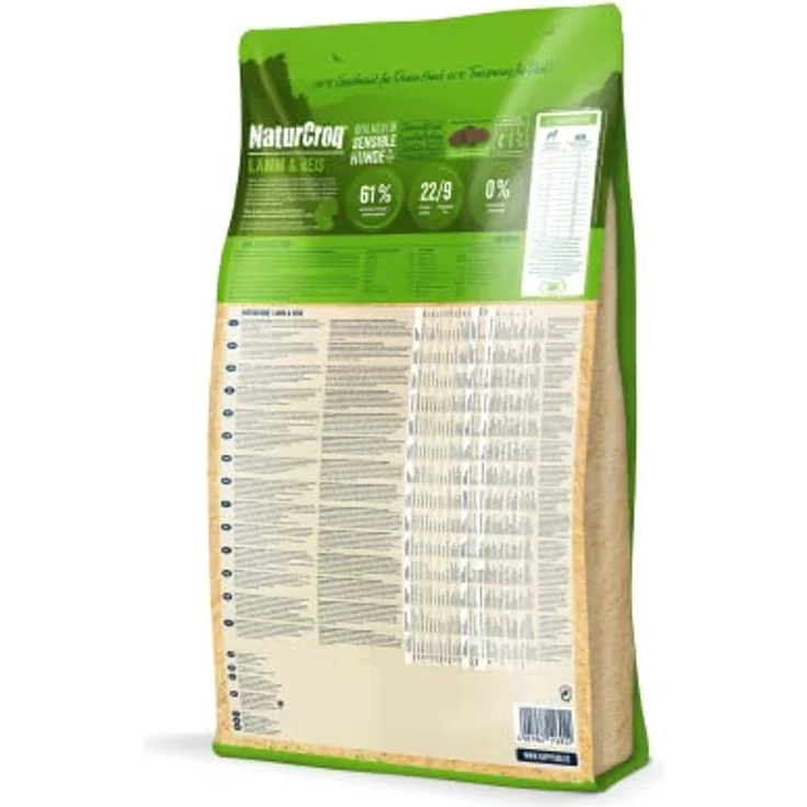 Happy Dog 60526 NaturCroq Lamm & Reis, Trockenfutter mit heimischen Kräutern für ausgewachsene Hunde, 15 kg – Bild 2
