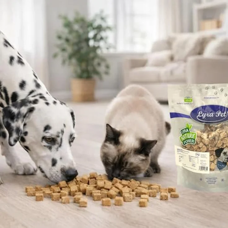 Lyra Pet® Entenleberwürfel gefriergetrocknet 200 g | Getreidefreier Snack für Hunde & Katzen, proteinreich & fettarm, ideal für Welpen, Kitten & Senioren – Bild 4