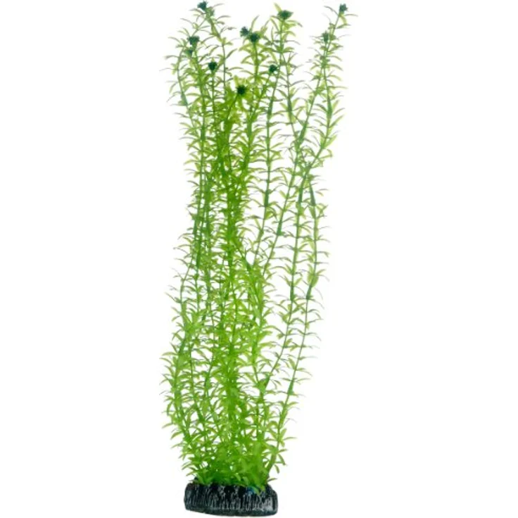 HOBBY Aquariendeko Hobby Lagarosiphon, künstliche Pflanze 34 cm mit Felsenbasis und naturgetreuem Design – Bild 1