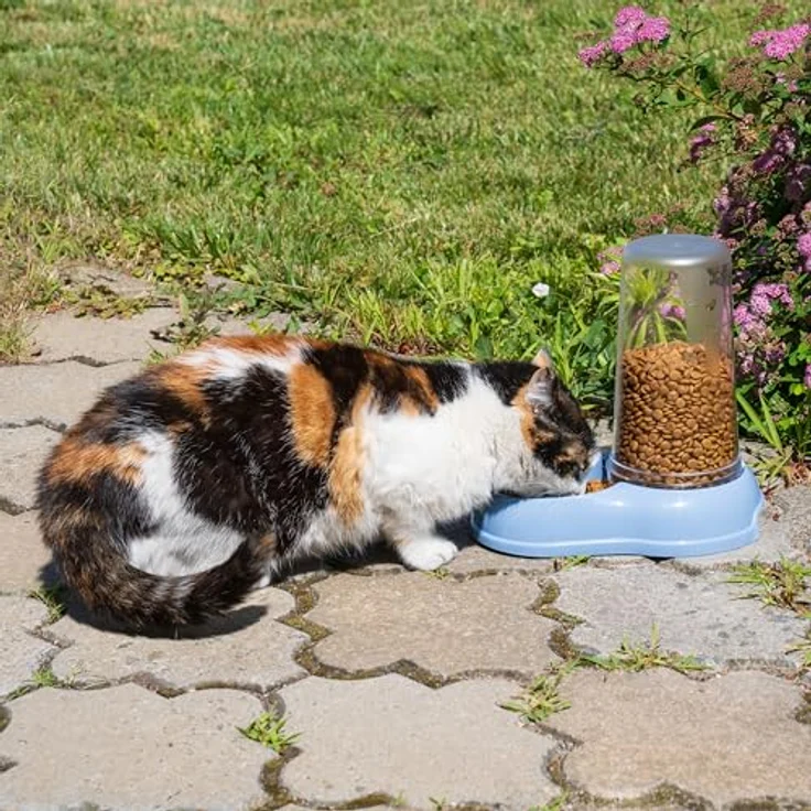 Ferplast AZIMUT 1500 Futter- oder Wasserspender für Hunde und Katzen, 1,5 Liter, rutschfester Boden, blau, 16,5 x 25 x 24,5 cm – Bild 5