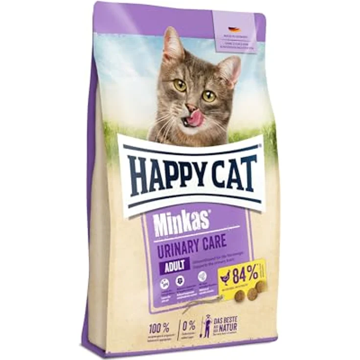 Happy Cat Minkas Trockenfutter Katze, Adult, Urinary Care mit Geflügel, 10 kg - Ausgewogene Ernährung, reduzierte Magnesium- und Phosphor-Gehalte, Harn-pH-Wert Senkung, ohne Zucker und künstliche Zusätze – Bild 1