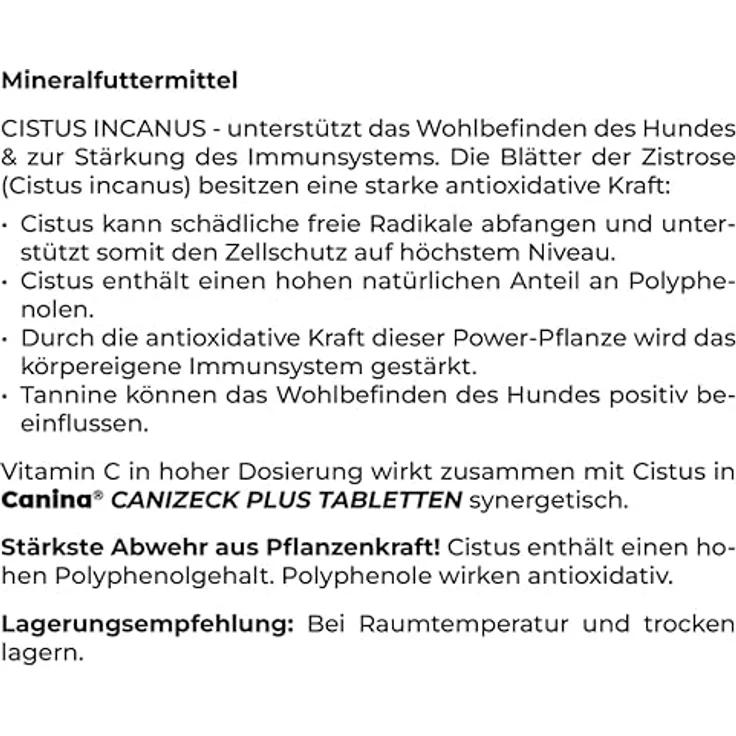 Canina Canizeck Plus Tabletten, 180 g, Immunstärkende Vitamine für Hunde mit Pflanzenkraft – Bild 2