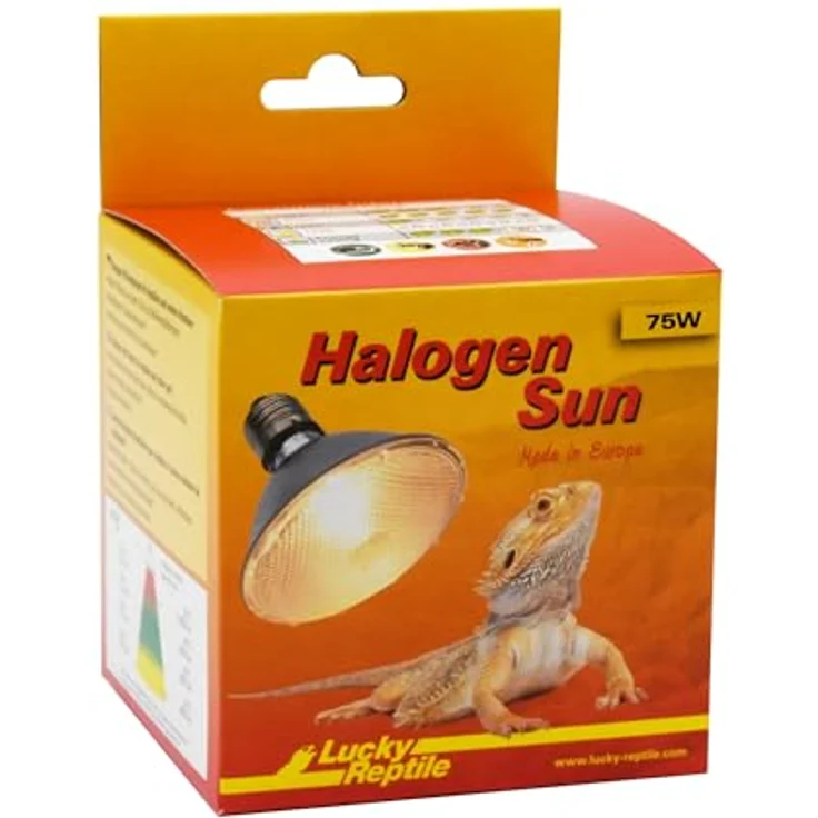 Lucky Reptile Halogen Sun 75 Watt, Terrarienbeleuchtung mit hoher Effizienz und Wärmeleistung – Bild 2