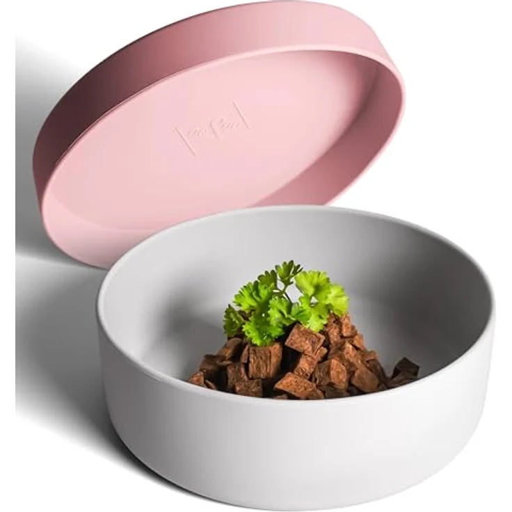 ne&no® Silikon Hundenapf 1200 ml mit Deckel, rutschfest und luftdicht für kleine und mittelgroße Hunde, im Kühlschrank verwendbar – Bild 1