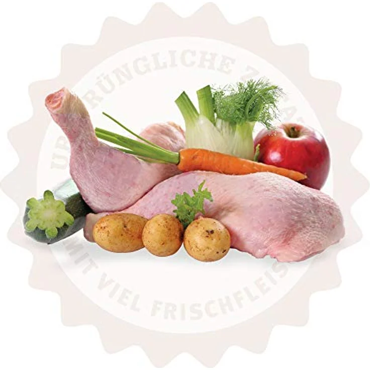 Lakefields Premium Trockenfleisch Menü Welpen, Landhuhn mit Fenchel, Äpfeln und Kartoffeln, 2 x 2.5 Kg - hypoallergen, 100% getreidefrei, naturbelassen – Bild 2