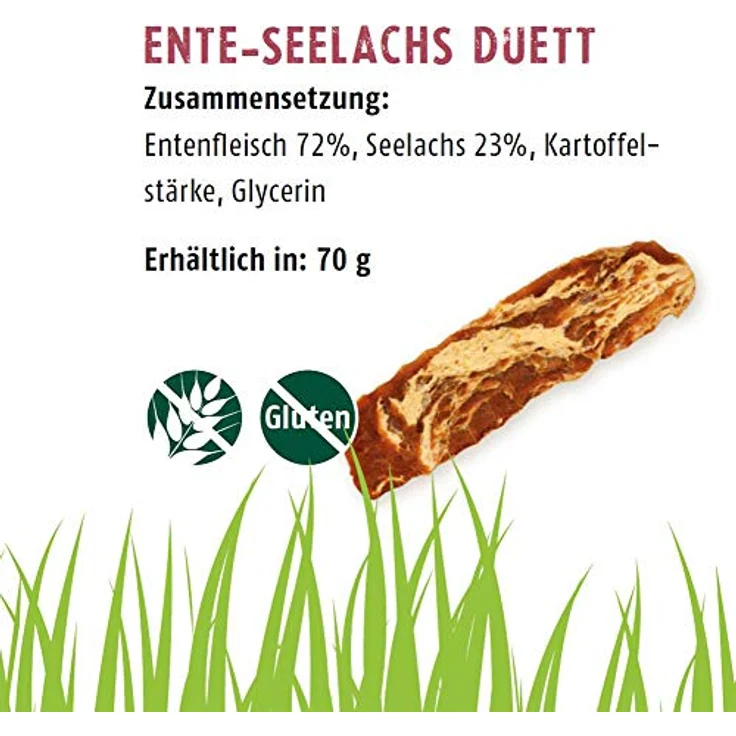 Christopherus Kausticks für Hunde, Ente-Seelachs Duett, warmluftgetrocknet, 70 g, natürliche Zutaten – Bild 2