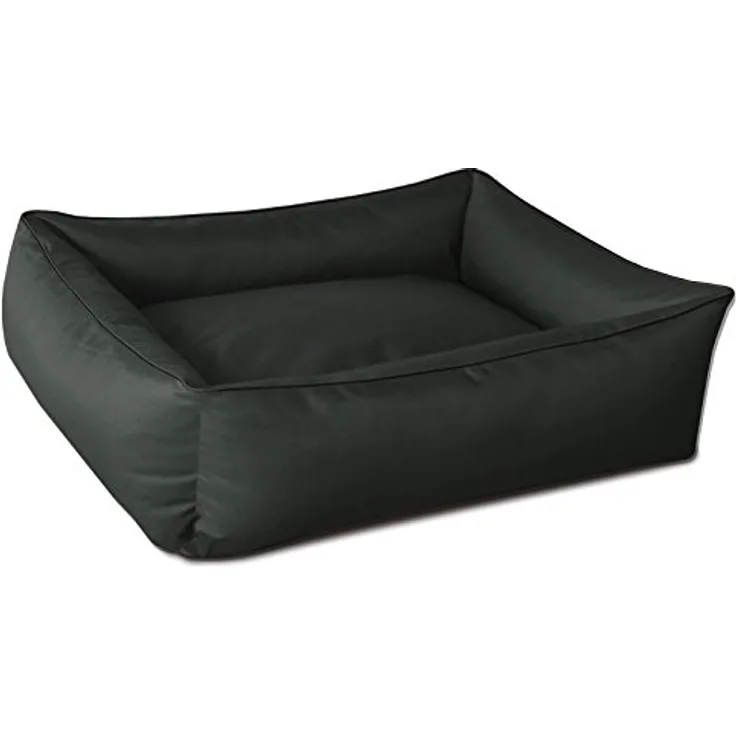 BedDog Hundebett MAX, ergonomisches Hundekissen mit abziehbarem waschbarem Bezug, für große Hunde, XXL, anthrazit