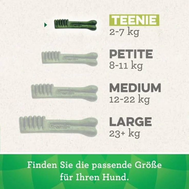 Greenies Dental Treats Original Teenie, Zahnpflegesnacks für kleine Hunde von 2-7 kg, 340 g Beutel gegen Plaque und Mundgeruch – Bild 4