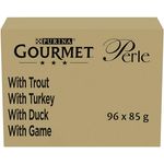 Purina Gourmet Perle Country Medley, Katzen-Nassfutter in herzhafter Sauce, 96 x 85g