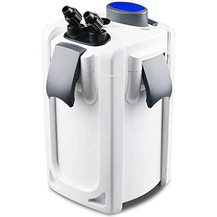 AquaOne Außenfilter HW-704B 2000 L/h, inkl. 9 Watt UVC Lampe für Aquarien bis 1000 Liter, leistungsstark und leise, geeignet für Süßwasser und Meerwasser Becken
