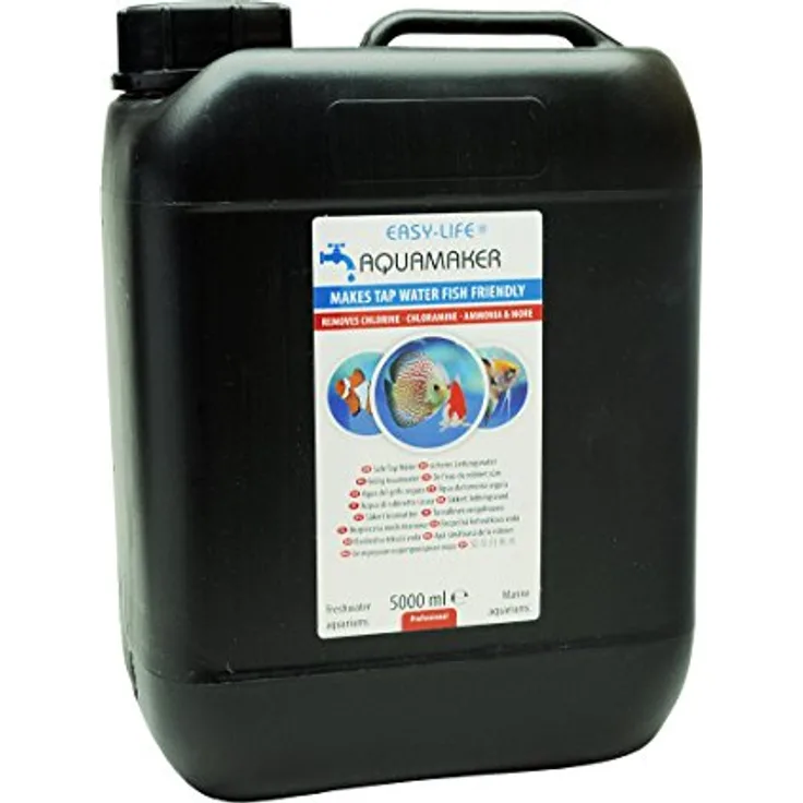 Easy Life AQM5000 AquaMaker, schnell wirkender Wasseraufbereiter für Süß- und Meerwasseraquarien, 5 L, entfernt Chlor und Schwermetalle