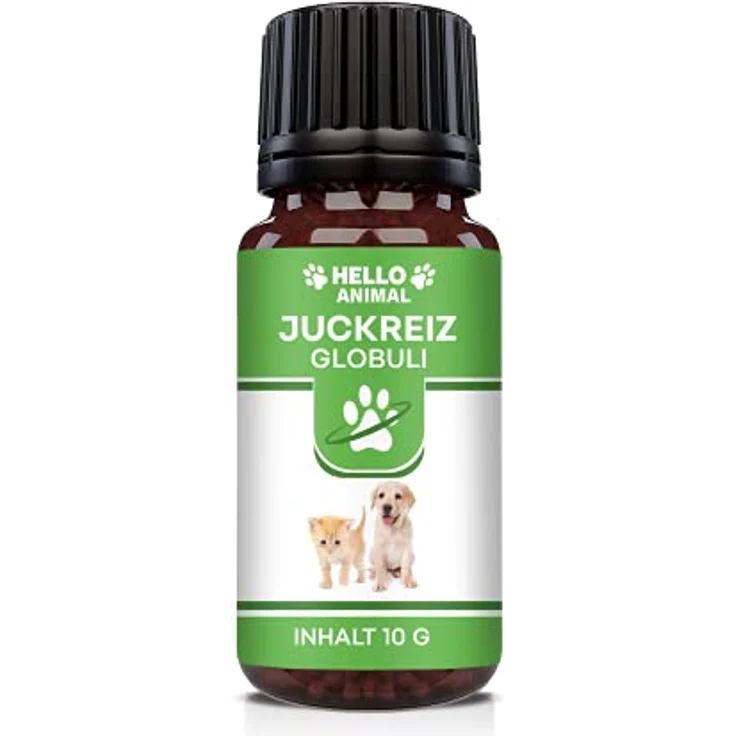 HelloAnimal Anti Juckreiz GROSSER, natürliches Juckreizmittel für Katze und Hund, mit Bachblüten - 10g gegen Hautreizungen bei Flöhen und Milben – Bild 1