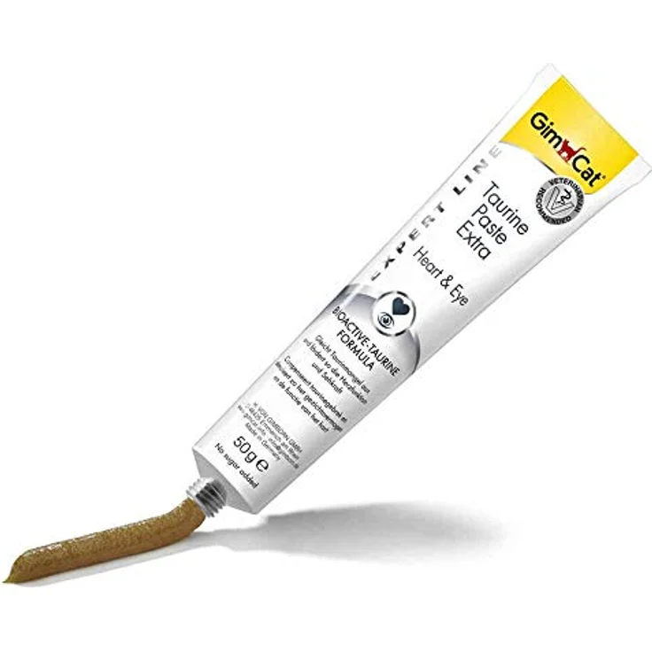 GimCat Taurine Paste Extra 50 g, Ergänzungsfuttermittel für Katzen mit Taurin und Muschelpulver zur Unterstützung von Herzfunktion und Sehkraft, Made in Germany – Bild 2
