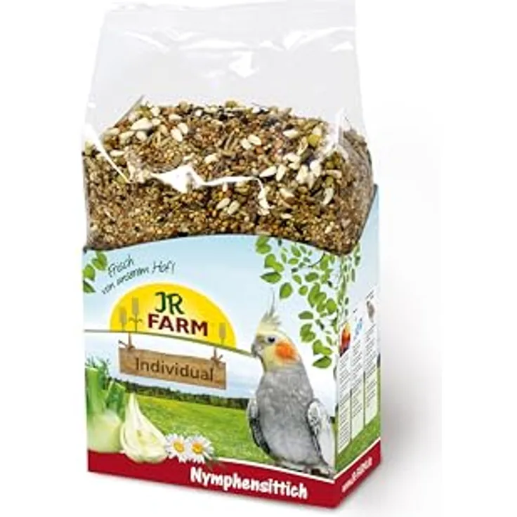 JR FARM Birds Individual Nymphensittich, artgerechtes Vogelfutter 1kg mit hochwertigen Saaten, made in Germany