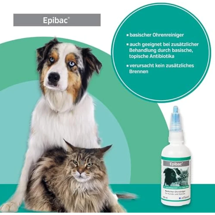 Epibac Basischer Ohrreiniger mit Chlorhexidin und Tris-EDTA, 100 ml-besonders geeignet zur Ohrreinigung vor der Anwendung von Antibiotika – Bild 3