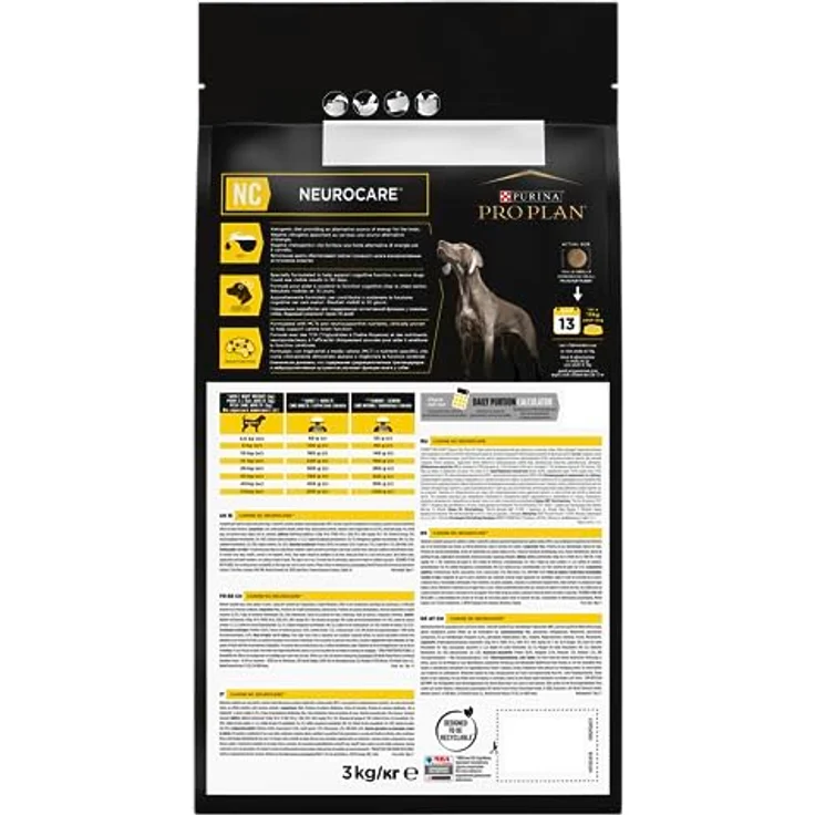 Purina Pro Plan Veterinary Diets Canine Neurocare Hundefutter, 3 kg, speziell zur Unterstützung der Gehirnfunktion bei erwachsenen Hunden, ketogene Nahrung – Bild 3