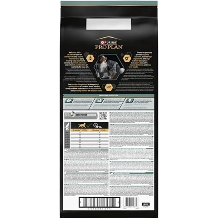 PURINA PRO PLAN Medium Adult Lamm & Reis Sensitive Digestion, Sparpaket 2 x 14 kg, Hochverdauliches Trockenfutter für mittelgroße Hunde mit Prebiotika und hochwertigem Lamm – Bild 4