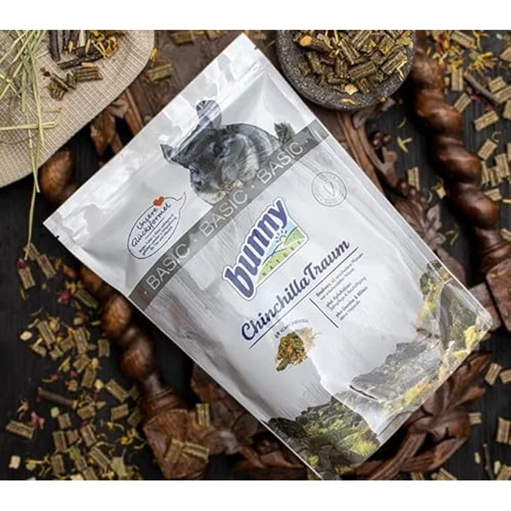Bunny Nature ChinchillaTraum Basic | 1,2 kg | Alleinfuttermittel mit 42 Pflanzen für Chinchillas | Unterstützt Zahnpflege und Beschäftigung – Bild 4