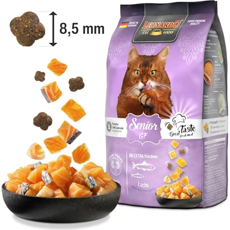 LEONARDO Senior GF Katzenfutter, 300g mit frischem Lachs, leicht verdaulich, getreidefrei, Alleinfutter, Made in Germany – Bild 3