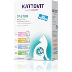 KATTOVIT Gastro Multipack Nassfutter für Katzen, Diät-Alleinfuttermittel zur Unterstützung des Magen-Darm-Systems, 12 x 85g Frischebeutel