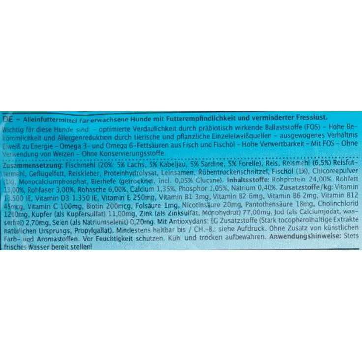 Dr. Clauder's Dog Adult Fisch & Reis, Trockenfutter für empfindliche Hunde, 4 kg, ohne Weizen und Konservierungsstoffe – Bild 3