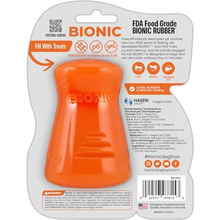 BIONIC Treat Shaker, Hundespielzeug aus robustem Gummi, medium – Bild 2