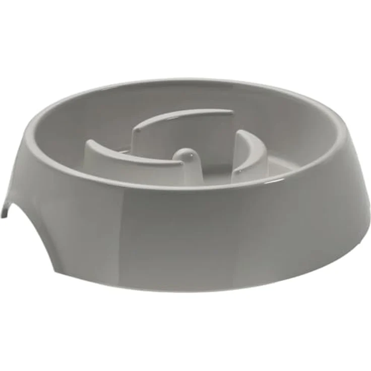HUNTER ATLANTA Anti-Schlingnapf, Futternapf für Hunde und Katzen, zur kontrollierten und verlangsamten Futteraufnahme, 550 ml, grau – Bild 2