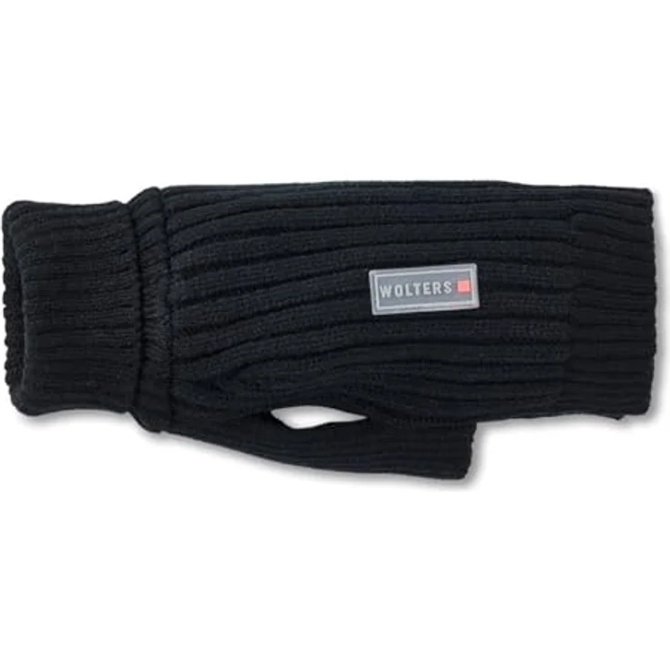Wolters Strickpullover Ribsty, Hundepullover für kühle Tage, Schwarz, Gr. 20 (Rückenlänge 19-21 cm), weiches & elastisches Polyester, modernes Strickmuster, einfacher Anziehkomfort – Bild 2