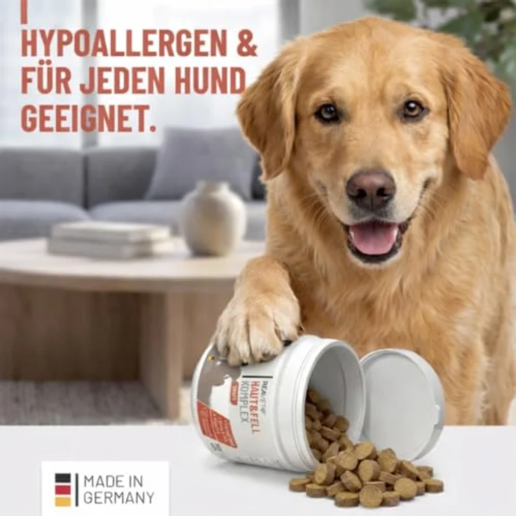REAVET Haut & Fell Komplex Drops, Leckerlis für Hunde mit Omega-3-Fettsäuren, Biotin & Vitamin E, 350g (160Stk), zucker- & getreidefrei – Bild 5